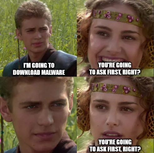 The four-panel Anakin Star Wars meme