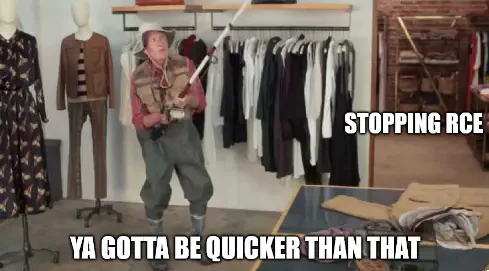 A meme about being faster